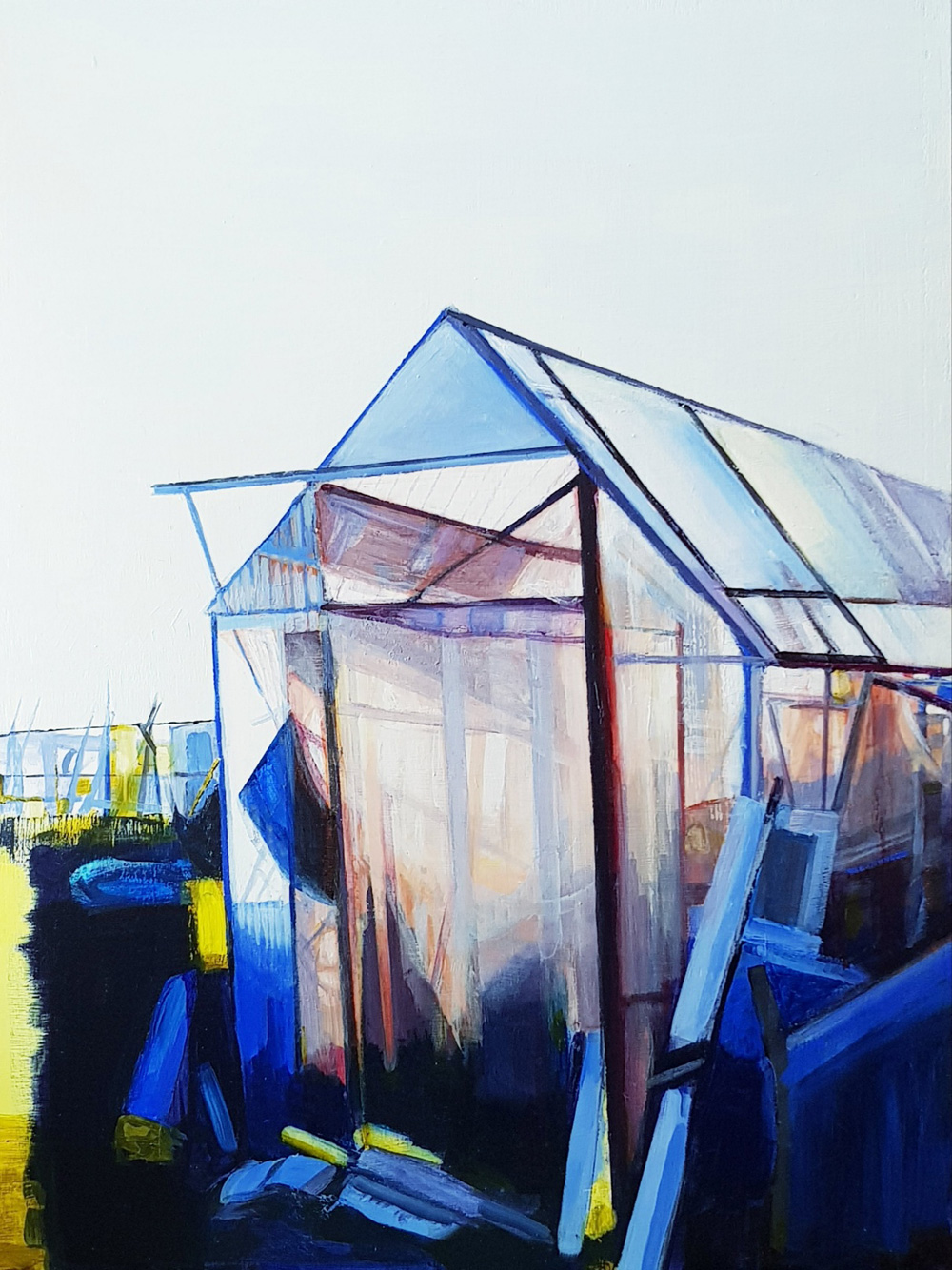 blue glasshouse